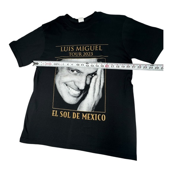 Luis Miguel Tour 2023 T-Shirt El Sol De Mexico Concert Dates Black Mens L - Picture 5 of 7
